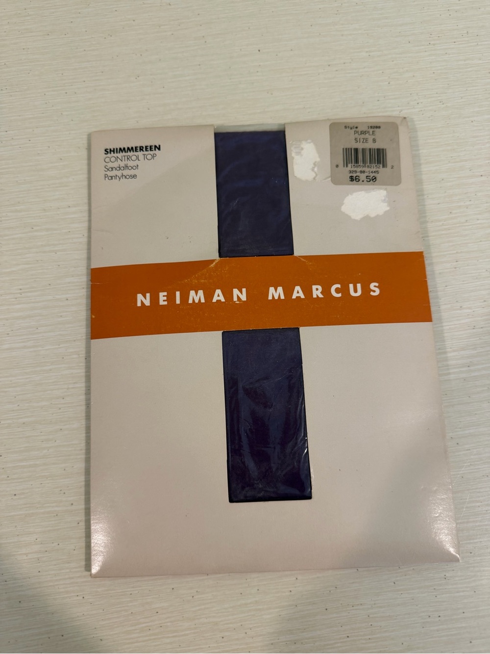 Neiman Marcus Purple Shimmereen Control Top Pantyhose - Deep Purple